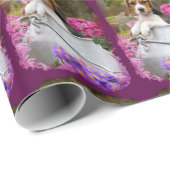 かわいい三色のビーグル犬の子犬のミルクのチュンギフト ラッピングペーパー (ロールコーナー)