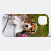 かわいい三色のビーグル犬の子犬の子犬ミルクの中でペット Case-Mate iPhoneケース (裏面 (横))