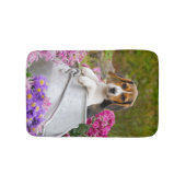 かわいい三色のビーグル犬の子犬ミルクのチュンソフトラグ バスマット (正面)