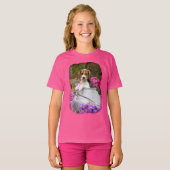 かわいい三色のビーグル犬の子犬ミルク教会 – Raglan Tシャツ (正面フル)
