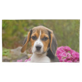 かわいい三色のビーグル犬犬の子犬の写真- Pillowcover 枕カバー (正面)