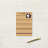 かわいい三色バセットハウンドパピー ポストイット (デスク上)