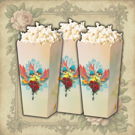 かわいい上機嫌の鳥たち。 フェイバーボックス