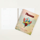 かわいい上機嫌の鳥たち。 プランナー手帳 (ディスプレー)