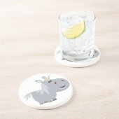 かわいい不可解な漫画ユニコーンのコースター コースター (側面)