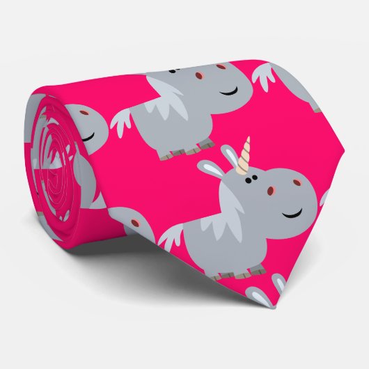 かわいい不可解な漫画ユニコーンのネクタイ ネクタイ (ロール)