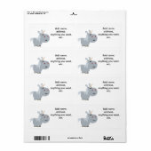 かわいい不可解な漫画ユニコーン出荷ラベル ラベル (フルシート)