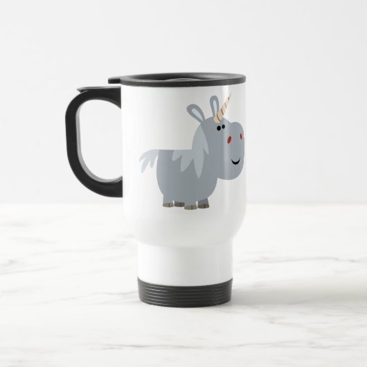 かわいい不可解な漫画ユニコーン通勤マグ トラベルマグ (左)