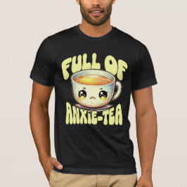 かわいい不安ティー おもしろい 不安のダジャレ 悲しい 紅茶 Tシャツ