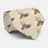 かわいい不思議なシール、水彩動物 ネクタイ (ロール)