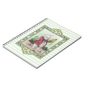 かわいい不思議の国のアリスのレイトホワイトラビットアート ノートブック (左側)