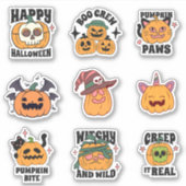 かわいい不気味かぼちゃのハロウィンステッカー シール (正面)