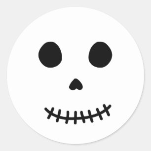 かわいい不気味かわいいキッズハロウィーンスカル ラウンドシール
