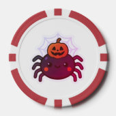 かわいい不気味かわいいハロウィンスパイダー ポーカーチップ (正面)
