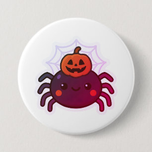 かわいい不気味かわいいハロウィンスパイダー 缶バッジ