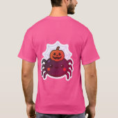かわいい不気味かわいいハロウィンスパイダー Tシャツ (裏面)