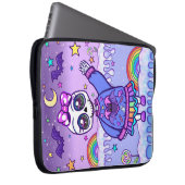 かわいい不気味がスケルトンの女の子のラップトップケース ラップトップスリーブ (正面右)