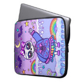 かわいい不気味がスケルトンの女の子のラップトップケース ラップトップスリーブ (正面左)