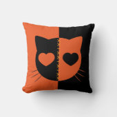 かわいい不気味なかわいい猫ハロウィーン クッション (正面)