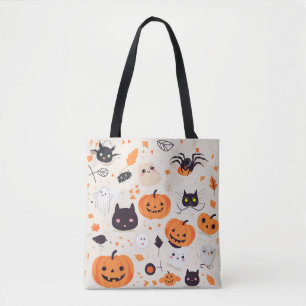 かわいい不気味なクリターズハロウィーントリート トートバッグ