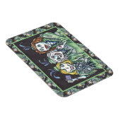 かわいい不気味なゾンビの花嫁達がセルフィー撮影中 マグネット (右側)