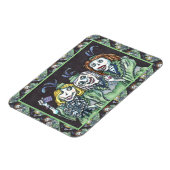 かわいい不気味なゾンビの花嫁達がセルフィー撮影中 マグネット (左側)