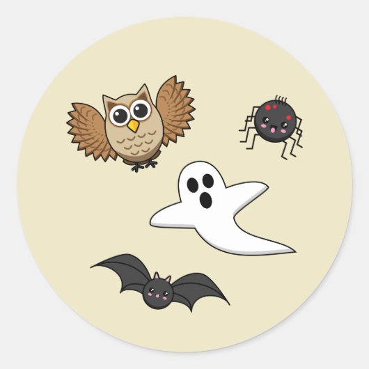 かわいい不気味なナイトクリージャーセット ラウンドシール (正面)