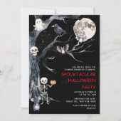 かわいい不気味なハロウィンパーティーの招待状 招待状 (正面)