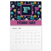 かわいい不気味なハロウィーン新学期 カレンダー (2月 2026)