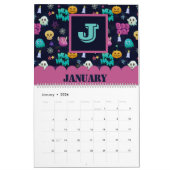 かわいい不気味なハロウィーン新学期 カレンダー (1月 2026)