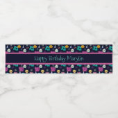 かわいい不気味なハロウィーン誕生日 ペットボトルラベル (シングルラベル)