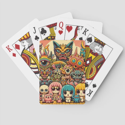 「かわいい不気味なモンスター懇親会」 トランプ (裏面)