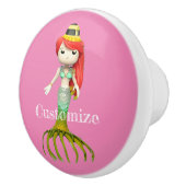 かわいい不気味な人魚の魔女サンダー_コーブ セラミックノブ (右)