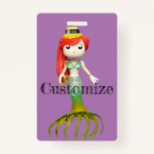 かわいい不気味な人魚の魔女サンダー_コーブ バッジ (裏面)