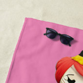 かわいい不気味な人魚の魔女サンダー_コーブ ビーチタオル (インサイチュ)