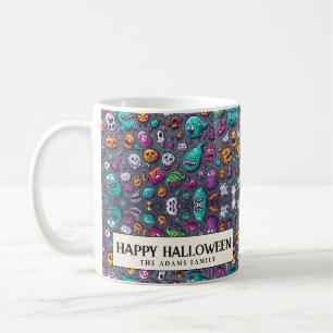 かわいい不気味な小さなモンスターのハロウィーン コーヒーマグカップ