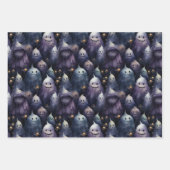 かわいい不気味な幽霊グールハロウィーン ラッピングペーパーシート (正面)