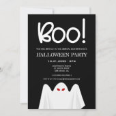 かわいい不気味な幽霊ハローウィンパーティ 招待状 (正面)