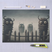 かわいい不気味な怪物 薄葉紙 (クラフト)