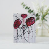 かわいい不気味な生き物ゴシックファンタジー悲しいモンスターアート ポストカード (スタンド正面)