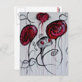 かわいい不気味な生き物ゴシックファンタジー悲しいモンスターアート ポストカード (正面/裏面)