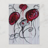 かわいい不気味な生き物ゴシックファンタジー悲しいモンスターアート ポストカード (正面)