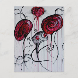 かわいい不気味な生き物ゴシックファンタジー悲しいモンスターアート ポストカード