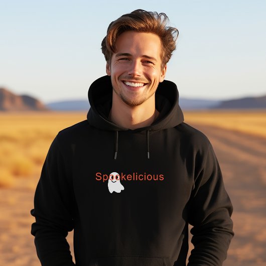 かわいい不気味な眼鏡微笑み幽霊 パーカ