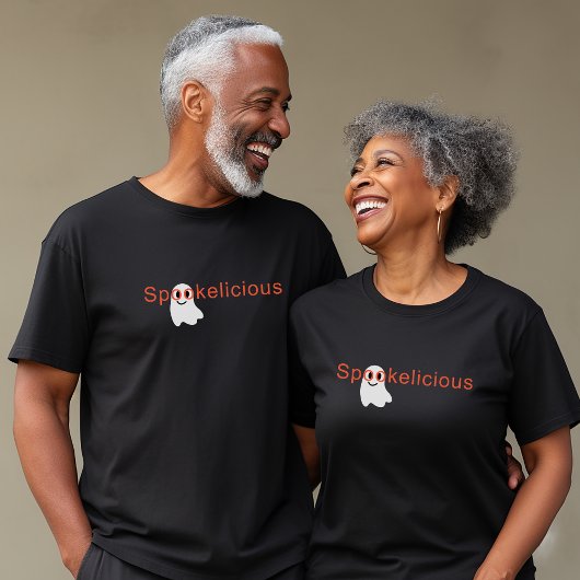 かわいい不気味な眼鏡微笑み幽霊 Tシャツ