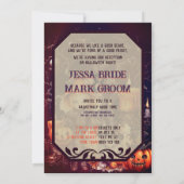 かわいい不気味な闇のハロウィンパーティー招待状 招待状 (裏面)