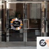 かわいい不気味イラストレーションハッピーハローウィン ウィンドウサイン (オフィスドア)