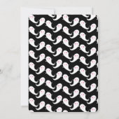 かわいい不気味キッズピンクブラックハロウィーン招待状 招待状 (裏面)