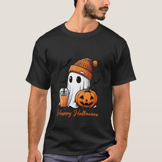 かわいい不気味スタイル:かわいいおもしろい幽霊ハロウィーン Tシャツ (正面)