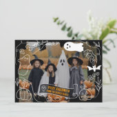 かわいい不気味ハッピーハローウィンイラスト2枚 シーズンカード (スタンド正面)